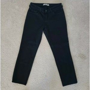JBrand Black Denim Mid Rise Straight Cropped Ankle Skinny Jeans Womens Size 29